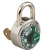 Master Lock 1525 General Security Combination Padlock with Key Control Feature and Colored Dial 1-7/8in (48mm) Wide-1525-Master Lock-Green-1525GRN-HodgeProducts.com