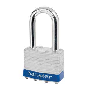 Master Lock 1 Laminated Steel Padlock 1-3/4in (44mm) Wide-Keyed-Master Lock-Blue-Keyed Alike-1KALFBLU-HodgeProducts.com