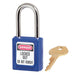 Master Lock 410 Zenex™ Thermoplastic Safety Padlock, 1-1/2in (38mm) Wide with 1-1/2in (38mm) Tall Shackle-Keyed-Master Lock-Blue-Keyed Alike-410KABLU-HodgeProducts.com
