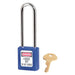 Master Lock 410 Zenex™ Thermoplastic Safety Padlock, 1-1/2in (38mm) Wide with 1-1/2in (38mm) Tall Shackle-Keyed-Master Lock-Blue-Keyed Alike-410KALTBLU-HodgeProducts.com