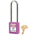 Master Lock 410 Zenex™ Thermoplastic Safety Padlock, 1-1/2in (38mm) Wide with 1-1/2in (38mm) Tall Shackle-Keyed-Master Lock-Purple-Keyed Alike-410KALTPRP-HodgeProducts.com