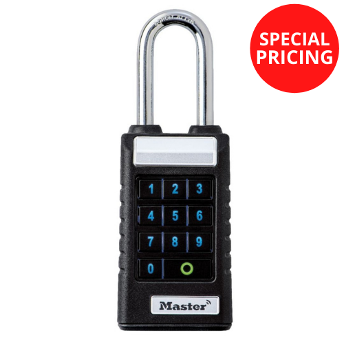 Master Lock 6400LJENT Bluetooth® Extended Shackle Padlock for Business Applications-Digital/Electronic-Master Lock-6400LJENT-HodgeProducts.com