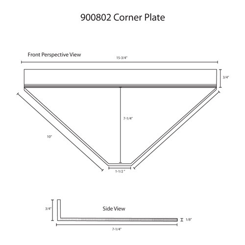 Hodge Products 900802 Corner Plate™-Hodge Products-900802-HodgeProducts.com