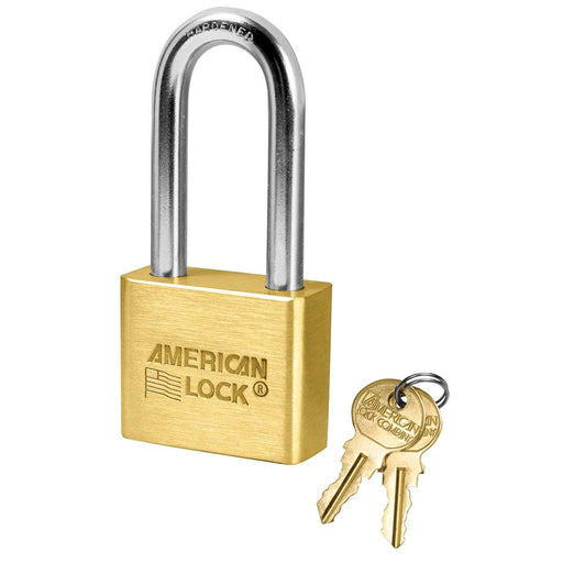 American Lock AL51 1-3/4in (44mm) Solid Brass Blade Tumbler Padlock with 2in (51mm) Shackle-Keyed-American Lock-Keyed Alike-AL51KA-HodgeProducts.com
