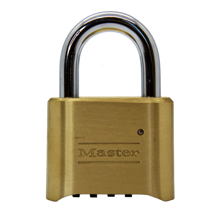 Master Lock 175 Resettable Combination Brass Padlock 2in (51mm) Wide-Keyed-Master Lock-1in (25mm)-175-HodgeProducts.com