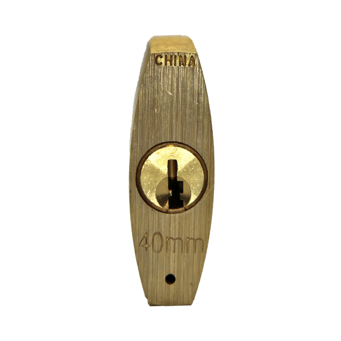 Master Lock 4140 V-Line Brass Padlock 1-1/2in (38mm) Wide-Keyed-Master Lock-HodgeProducts.com