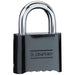Master Lock 178 Resettable Combination Zinc Die-Cast Padlock, Black 2in (51mm) Wide-Combination-Master Lock-Black-1in (25mm)-178BLK-HodgeProducts.com