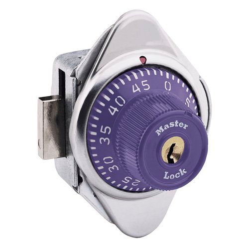 Master Lock 1630MD Built-In Combination Lock with Metal Dial for Lift Handle Lockers - Hinged on Right-Master Lock-Purple-1630MDPRP-HodgeProducts.com