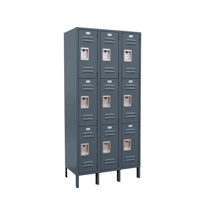 Hodge Products 12" Wide Triple Tier - 6 feet High - 15 inches Deep - Triple Panel Wide Locker