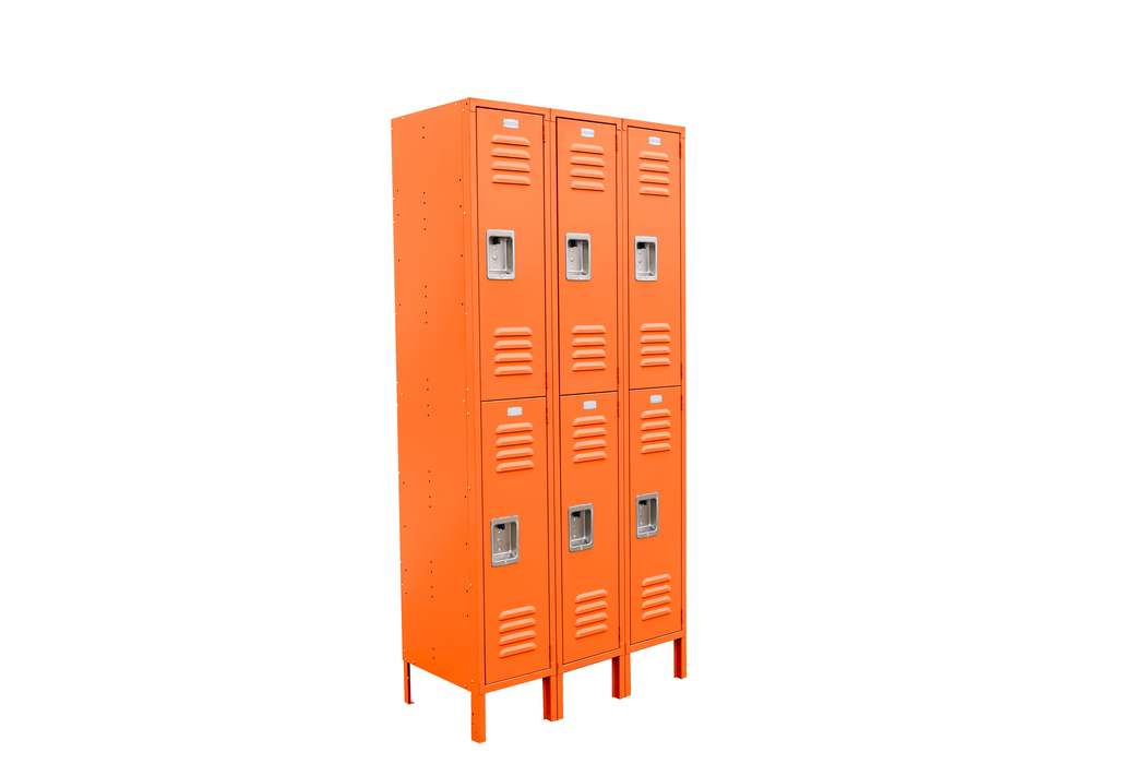 Hodge Products 12" Wide Double Tier - 6 feet High - 15 inches Deep - Triple Panel Wide Locker