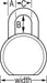 Master Lock 6230 ProSeries® Solid Steel Rekeyable Padlock 2-1/2in (64mm) Wide-Keyed-Master Lock-HodgeProducts.com