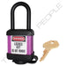 Master Lock 406COV Padlock with Plastic Cover 1-1/2in (38mm) wide-Master Lock-Keyed Different-Purple-406PRPCOV-HodgeProducts.com