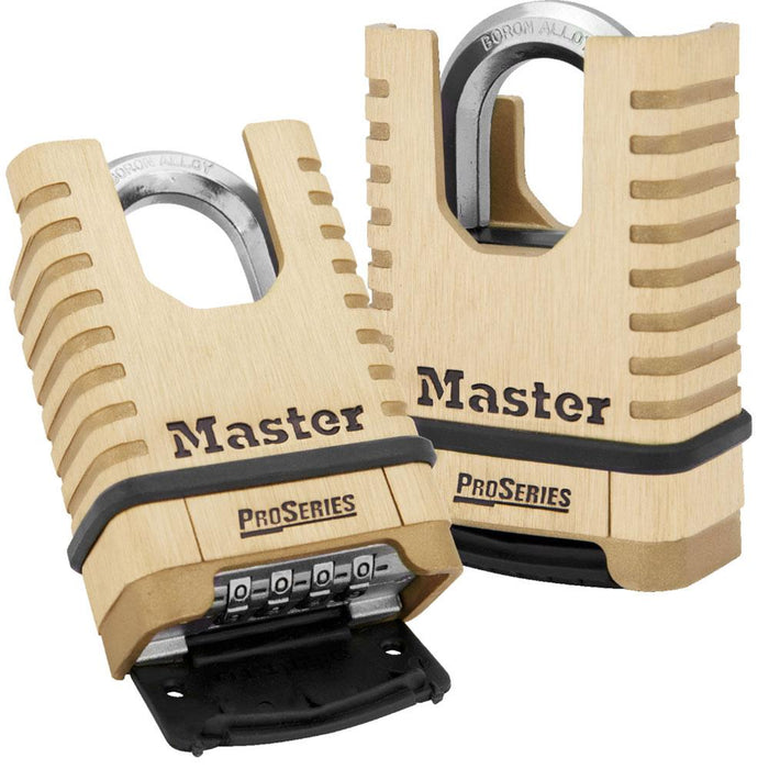 Master Lock 1177 ProSeries® Shrouded Brass Resettable Combination Padlock 2-1/4in (57mm) Wide-Keyed-Master Lock-1-1/16in (27mm)-1177-HodgeProducts.com