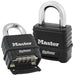 Master Lock 1178 ProSeries® Zinc Die-Cast Resettable Combination Padlock, Black 2-1/4in (57mm) Wide-Keyed-Master Lock-1-1/16in (27mm)-1178-HodgeProducts.com