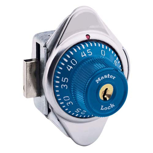 Master Lock 1630MD Built-In Combination Lock with Metal Dial for Lift Handle Lockers - Hinged on Right-Master Lock-Blue-1630MDBLU-HodgeProducts.com