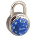 Master Lock 1502 General Security Combination Padlock with Colored Dial 1-7/8in (48mm) Wide-1502-Master Lock-Blue-1502BLU-HodgeProducts.com