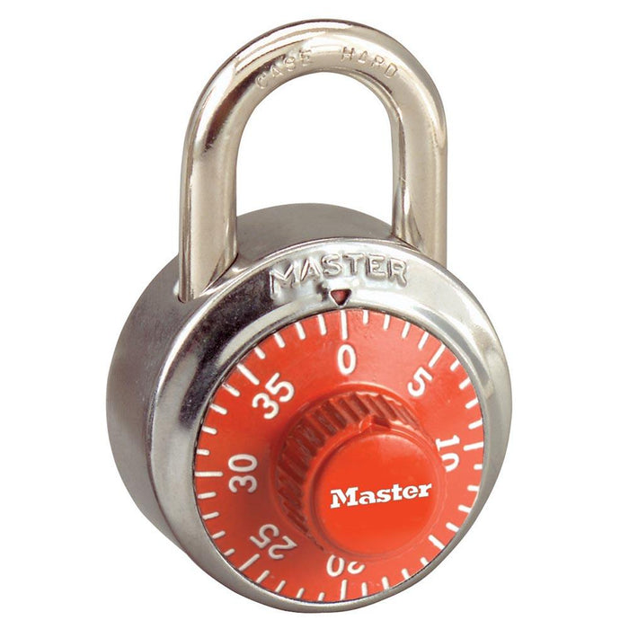 Master Lock 1502 General Security Combination Padlock with Colored Dial 1-7/8in (48mm) Wide-1502-Master Lock-Orange-1502ORJ-HodgeProducts.com