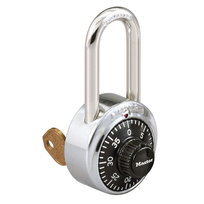 Master Lock 1525 General Security Combination Padlock with Key Control Feature 1-7/8in (48mm) Wide-1525-Master Lock-1-1/2in (38mm)-1525LF-HodgeProducts.com