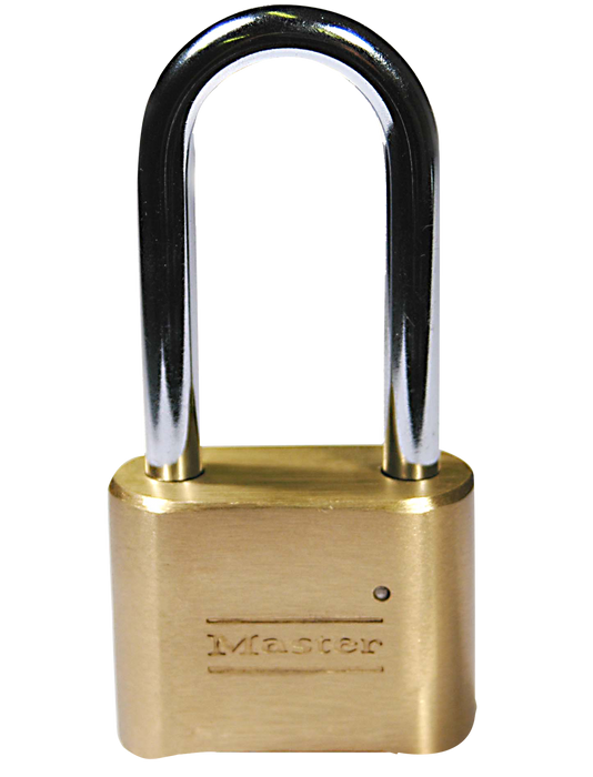 Master Lock 175LH 2 in (51mm) Wide Resettable Combination Brass Padlock with 2-1/4in (57mm) Shackle-Combination-Master Lock-175LH-HodgeProducts.com