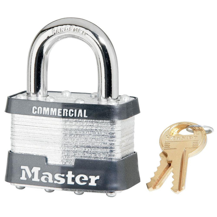 Master Lock 25 Laminated Steel Rekeyable Padlock 2in (51mm) Wide-Keyed-Master Lock-Keyed Alike-25KA-HodgeProducts.com