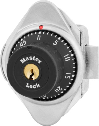 Master Lock 1671MD Built-In Combination Lock with Metal Dial for Lift Handle, Single Point and Box Lockers - Hinged on Left-Master Lock-Black-1671MD-HodgeProducts.com