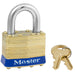 Master Lock 2 Laminated Brass Padlock 1-3/4in (44mm) wide-Keyed-Master Lock-Keyed Different-15/16in-2-HodgeProducts.com