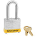 Master Lock 3 Laminated Steel Padlock 1-9/16in (40mm) Wide-Keyed-Master Lock-Yellow-Keyed Alike-3KALFYLW-HodgeProducts.com