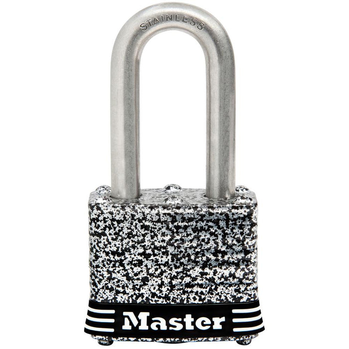 Master Lock 3SSKAD 1-9/16in (40mm) Wide Laminated Stainless Steel Padlock with 1-1/2in (38mm) Shackle-Keyed-Master Lock-3SSKADLF-HodgeProducts.com