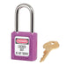 Master Lock 410 Zenex™ Thermoplastic Safety Padlock, 1-1/2in (38mm) Wide with 1-1/2in (38mm) Tall Shackle-Keyed-Master Lock-Purple-Keyed Alike-410KAPRP-HodgeProducts.com