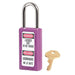 Master Lock 411 Zenex™ Thermoplastic Safety Padlock, 1-1/2in (38mm) Wide with 1-1/2in (38mm) Tall Shackle-Keyed-Master Lock-Purple-Keyed Alike-411KAPRP-HodgeProducts.com