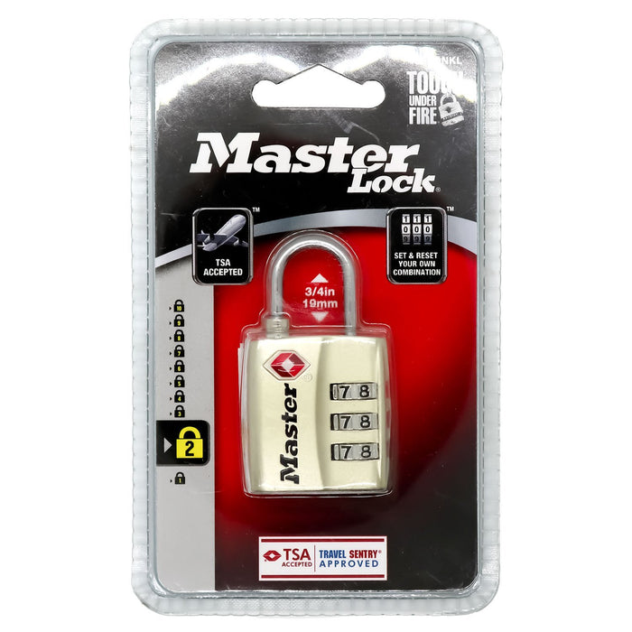 Master Lock - 1-Pack - Steel - Luggage Padlock - TSA-Accepted
