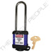 Master Lock 410COV Padlock with Plastic Cover 1-1/2in (38mm) wide-Master Lock-Keyed Different-3in-410LTBLUCOV-HodgeProducts.com