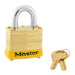Master Lock 4 Laminated Brass Padlock 1-9/16in (40mm) Wide-Keyed-Master Lock-Yellow-Keyed Alike-4KAYLW-HodgeProducts.com