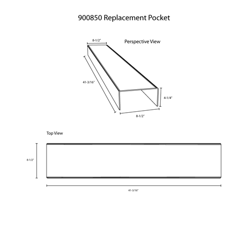 Hodge Products 900850 Replacement Pocket for Bins-Hodge Products-900850-HodgeProducts.com