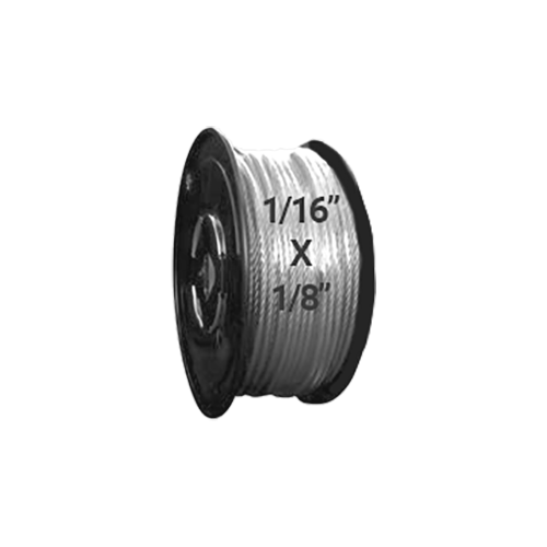 Hodge Products 23002S - 1/16" ID x 1/8" OD Vinyl Coated Stainless Steel Aircraft Cable 7 x 7-Hodge Products-23002S-HodgeProducts.com