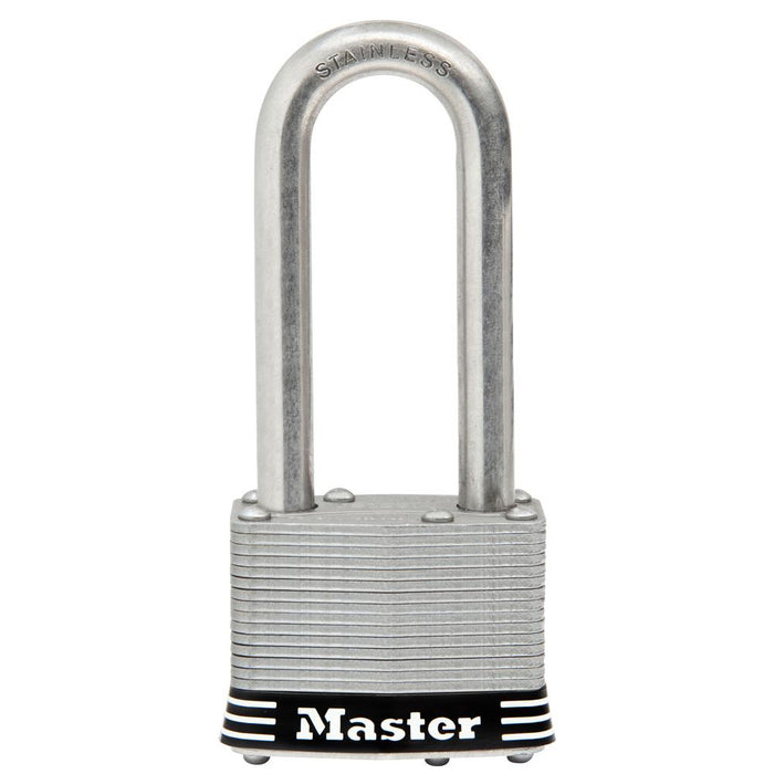 Master Lock 5SSKAD 2in (51mm) Wide Laminated Stainless Steel Padlock with 2-1/2in (64mm) Shackle-Keyed-Master Lock-5SSKADLJ-HodgeProducts.com