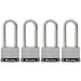 Master Lock 5SSQ 2in (51mm) Wide Laminated Stainless Steel Padlock with 2-1/2in (64mm) Shackle; 4 Pack-Keyed-Master Lock-5SSQLJ-HodgeProducts.com