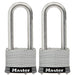 Master Lock 5SST 2in (51mm) Wide Laminated Stainless Steel Padlock with 2-1/2in (64mm) Shackle; 2 Pack-Keyed-Master Lock-5SSTLJ-HodgeProducts.com