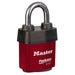 Master Lock 6121 ProSeries® Weather Tough® Laminated Steel Rekeyable Padlock 2-1/8in (54mm) Wide-Keyed-Master Lock-Red-Keyed Alike-6121KARED-HodgeProducts.com