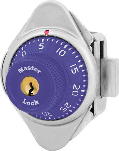 Master Lock 1631MD Built-In Combination Lock with Metal Dial for Lift Handle Lockers - Hinged on Left-Master Lock-Purple-1631MDPRP-HodgeProducts.com