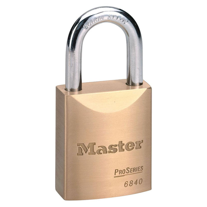 Master Lock 6840 ProSeries® Solid Brass Rekeyable Padlock 1-3/4in (44mm) Wide-Keyed-Master Lock-Keyed Alike-1-3/16in (30mm)-6840KA-HodgeProducts.com