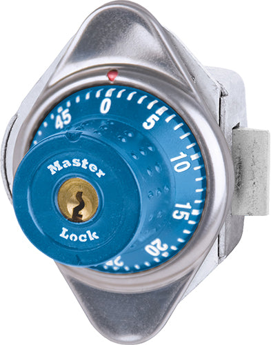 Master Lock 1655MD Built-In Combination Lock with Metal Dial for Horizontal Latch Box Lockers - Hinged on Left-Master Lock-Blue-1655MDBLU-HodgeProducts.com
