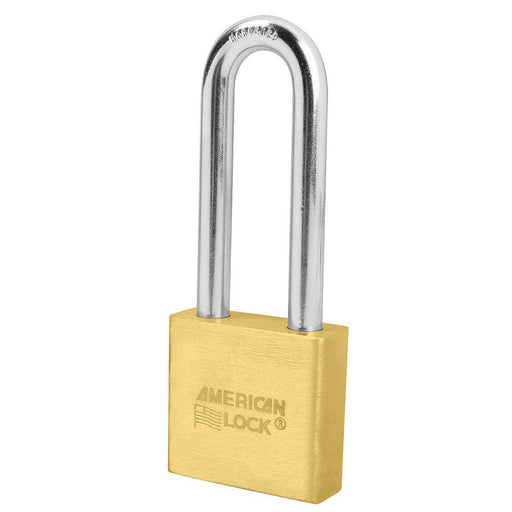 American Lock A5572 2in (51mm) Solid Brass Padlock with 3in (76mm)Shackle-Keyed-American Lock-Keyed Alike-A5572KA-HodgeProducts.com