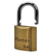 Master Lock 4130 V-Line Brass Padlock 1-1/8in (29mm) Wide-Keyed-Master Lock-HodgeProducts.com