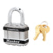 Master Lock M1 Commercial Magnum Laminated Steel Padlock with Stainless Steel Body Cover 1-3/4in (44mm) Wide-Keyed-Master Lock-HodgeProducts.com