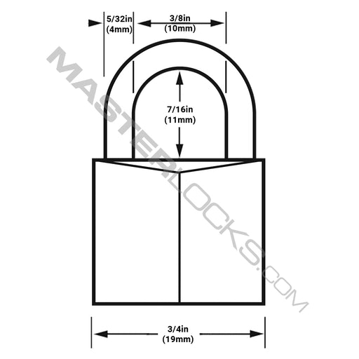 Master Lock 120D Solid Brass Body Padlock 3/4in (19mm) Wide-Keyed-Master Lock-120D-HodgeProducts.com