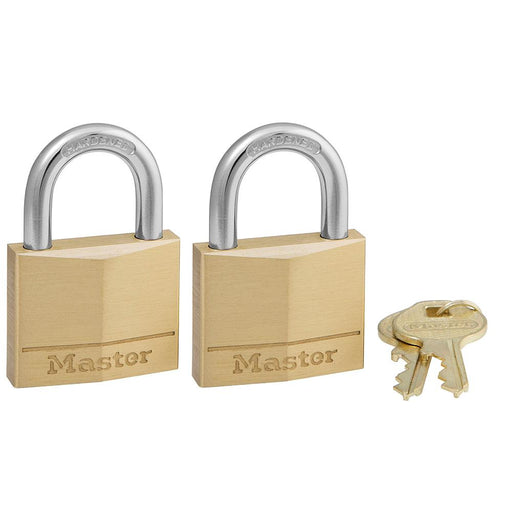 Master Lock 1-in Shackle x 2-in Width Brass Combination Padlock in