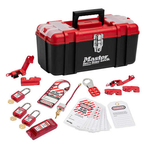 Master Lock 1457E410 Personal Safety Lockout Pouch, Electrical Focus with Zenex™ Thermoplastic Padlocks-Keyed-Master Lock-1457E410KA-HodgeProducts.com