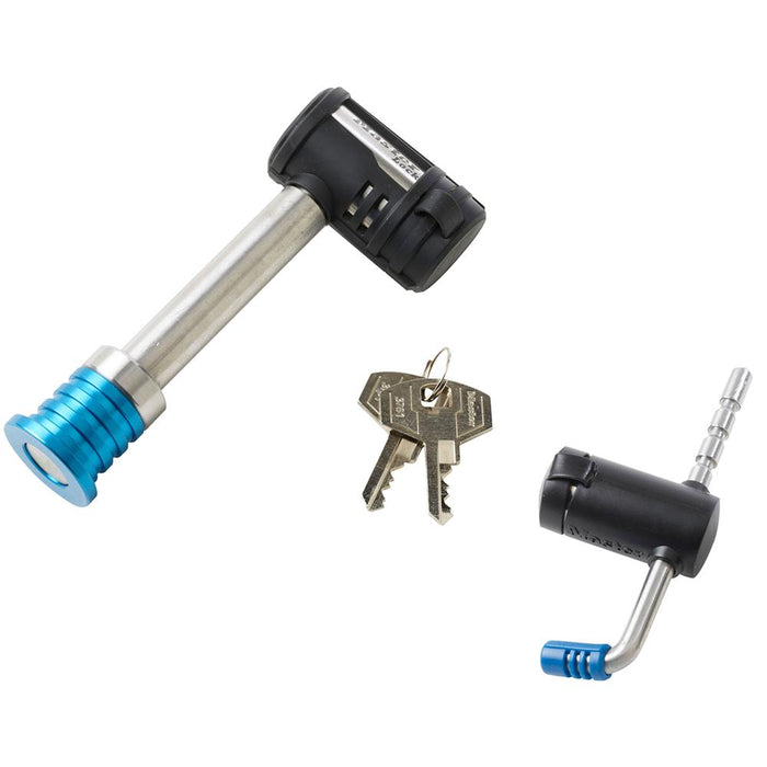 Master Lock 1481DAT Stainless Steel Receiver Lock with Adjustable Coupler Latch Lock 5/8in (16mm) Wide-Keyed-Master Lock-1481DAT-HodgeProducts.com