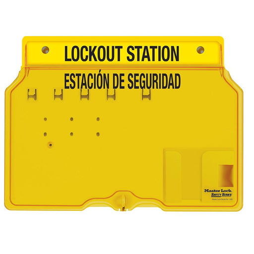 Master Lock 1482BES 4-Lock Padlock Station, English/Spanish, Unfilled-Keyed-Master Lock-1482BES-HodgeProducts.com